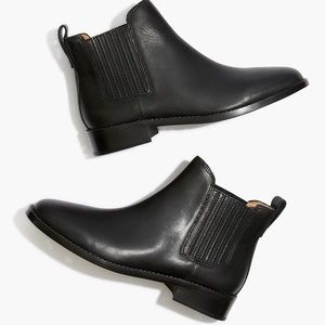 Madewell Black Leather Chelsea Boots
